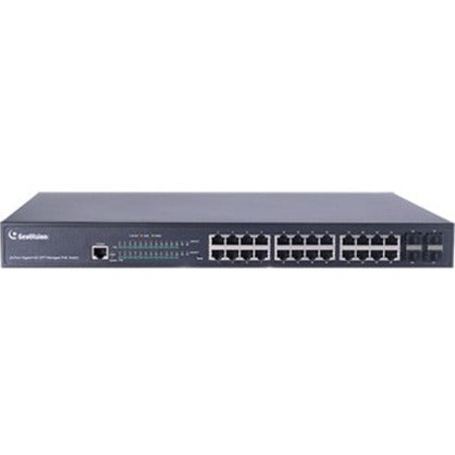 GeoVision 24-Port Gigabit 802.3at Web Management PoE Switch