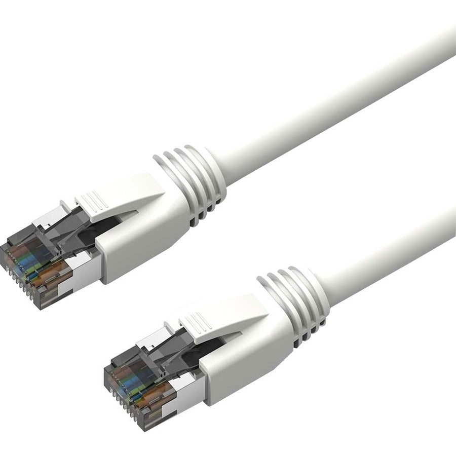 Axiom 5FT CAT8 2000mhz S/FTP Shielded Patch Cable Snagless Boot (White)