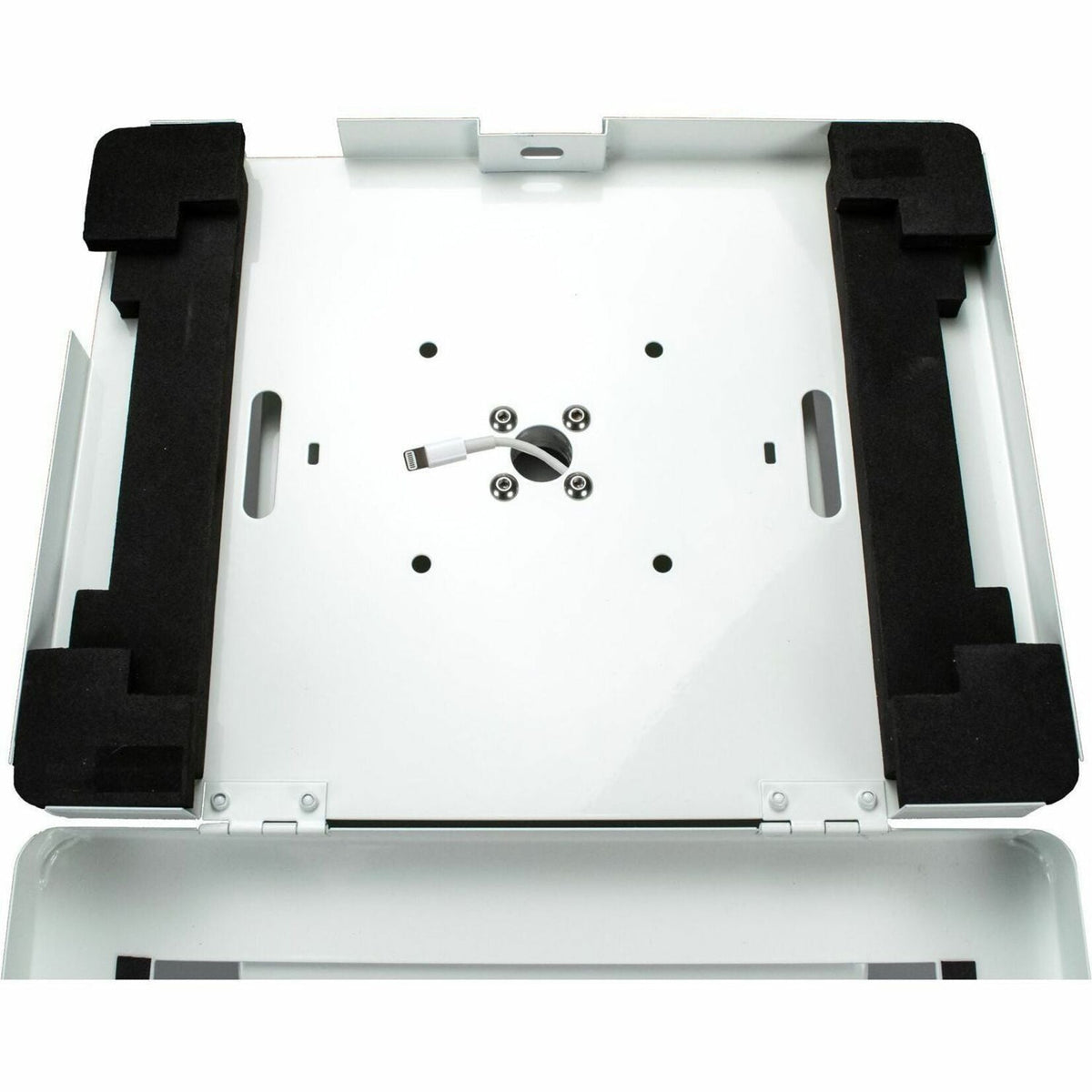 CTA Digital Premium Small Locking Floor Stand Kiosk (White)