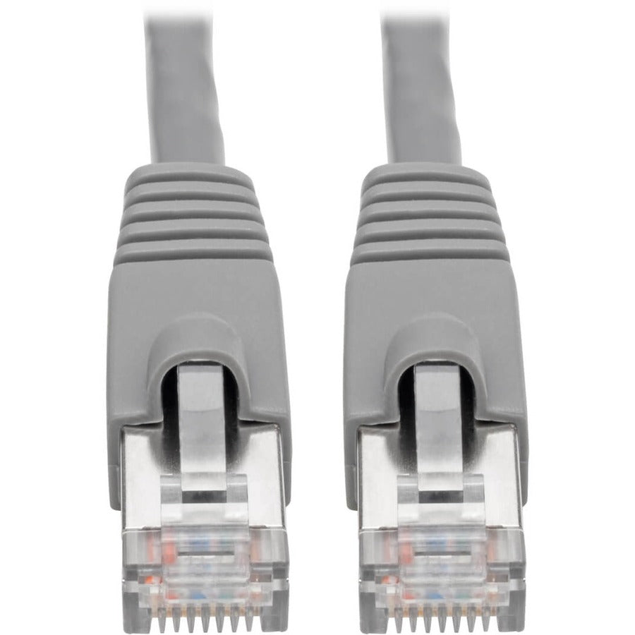 Tripp Lite Cat6a 10G Snagless Shielded STP Ethernet Cable (RJ45 M/M) PoE Gray 8 ft. (2.43 m)