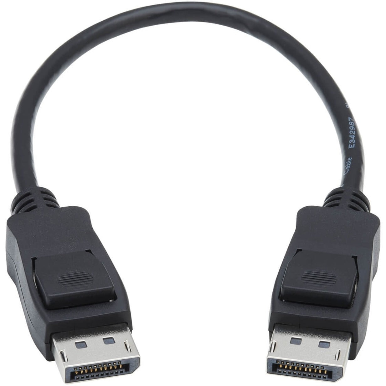 Tripp Lite DisplayPort 1.4 Cable with Latching Connectors 8K (M/M) Black 1 ft. (0.31 m)