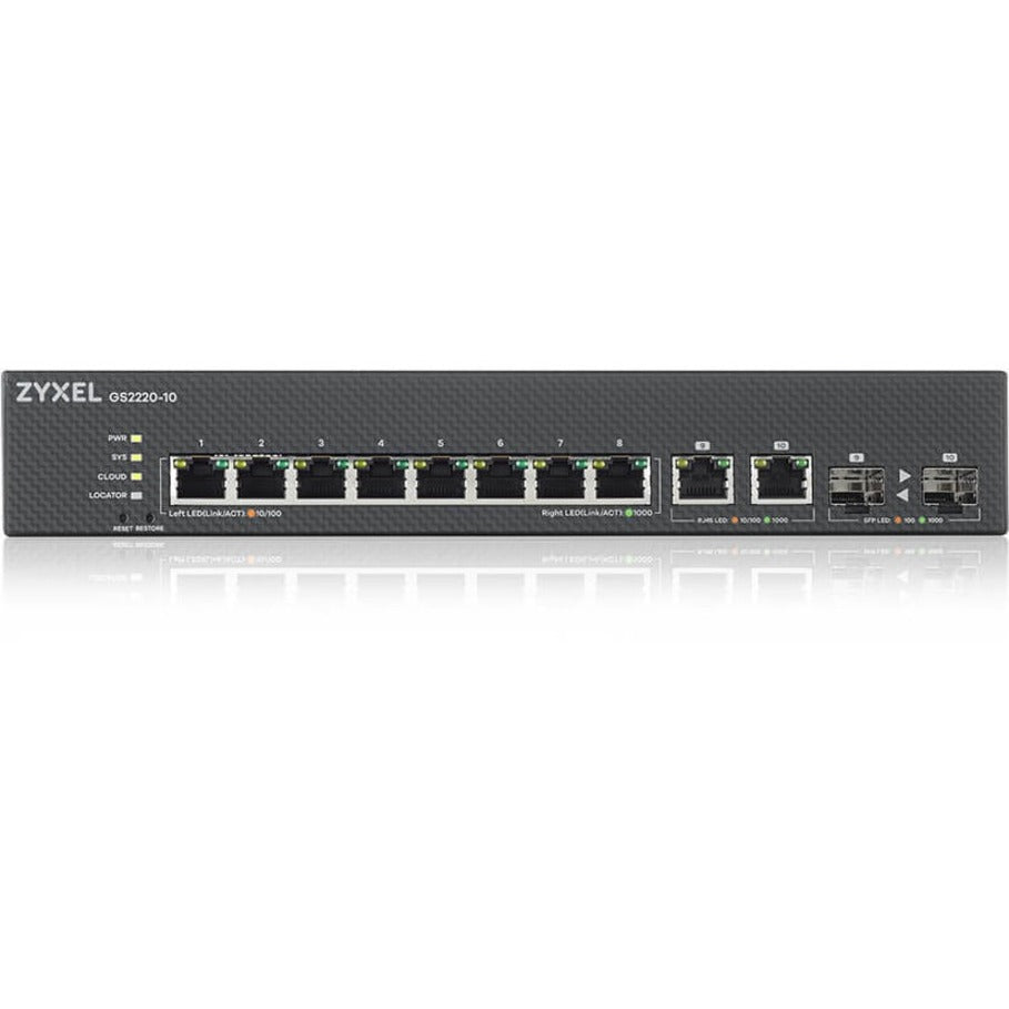 ZYXEL 8-port GbE L2 Switch with GbE Uplink
