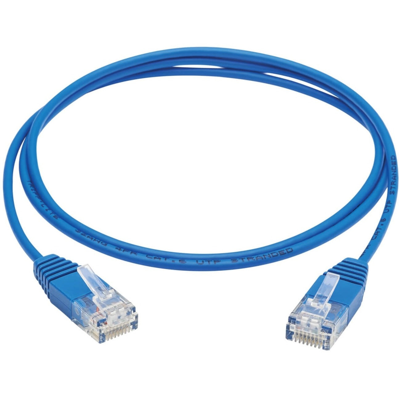 Tripp Lite Cat6 Gigabit Molded Ultra-Slim UTP Ethernet Cable (RJ45 M/M) Blue 3 ft. (0.91 m)