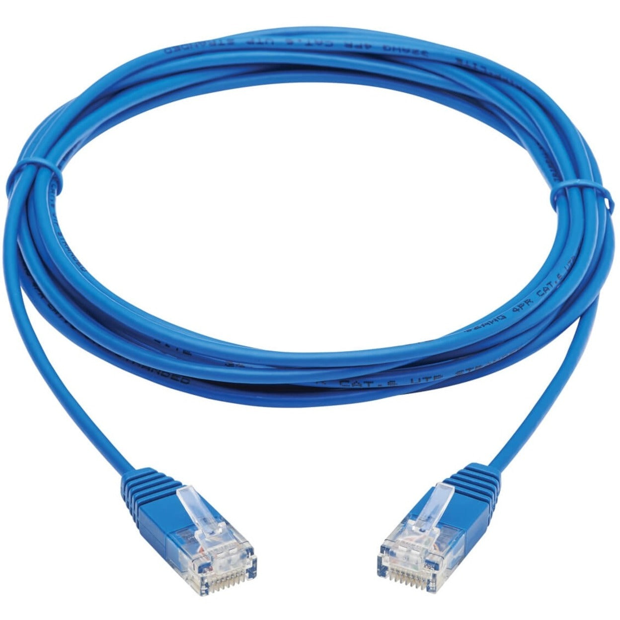 Tripp Lite Cat6 Gigabit Molded Ultra-Slim UTP Ethernet Cable (RJ45 M/M) Blue 10 ft. (3.05 m)