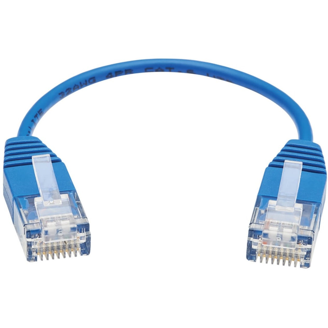 Tripp Lite Cat6 Gigabit Molded Ultra-Slim UTP Ethernet Cable (RJ45 M/M) Blue 6-in. (15.24 cm)