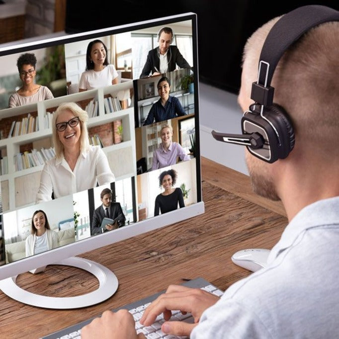 Aluratek Bluetooth Wireless Stereo Headset with Boom Microphone and Bluetooth Dongle