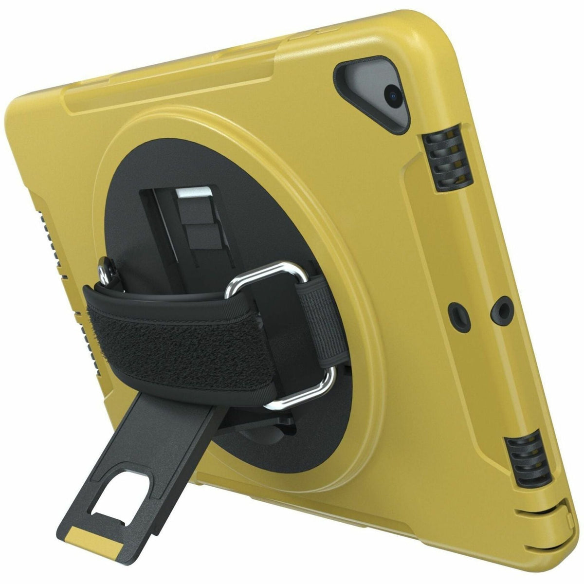 CTA Digital Protective Case with Build in 360° Rotatable Grip Kickstand for iPad 7th/ 8th/ 9th Gen 10.2 iPad Air 3 iPad Pro 10.5 Yellow