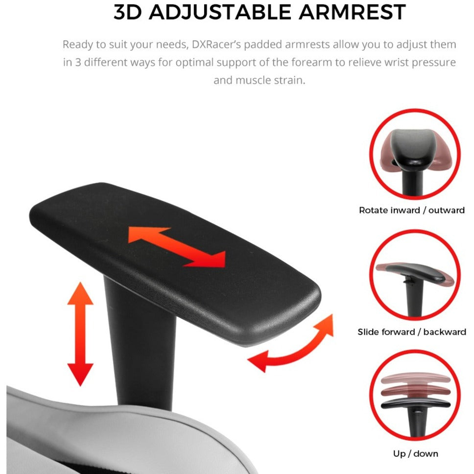 DXRacer Racing Series Conventional Strong Mesh and PU Leather RAA106/NW