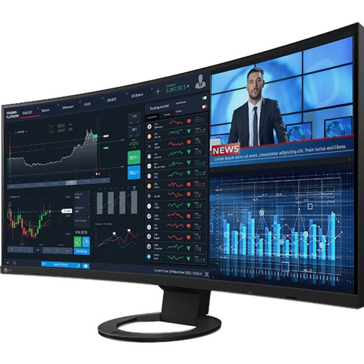 EIZO FlexScan EV3895 37.5" UW-QHD+ Curved Screen LCD Monitor - 24:10 - Black