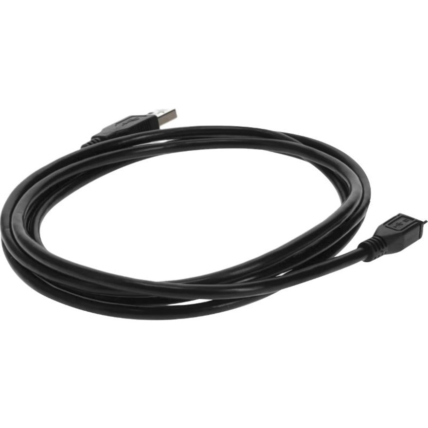 AddOn 6ft USB 2.0 (A) Male to Micro-USB 2.0 (B) Male Black Cable