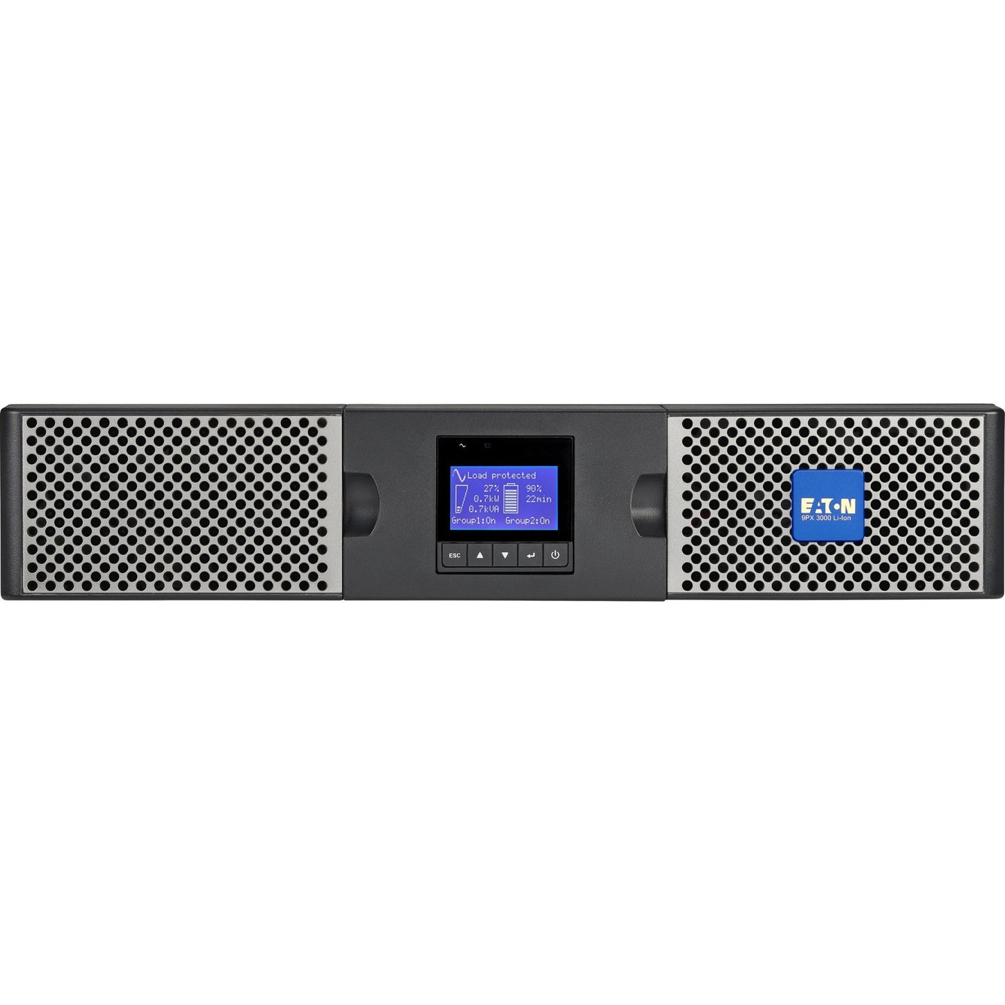Eaton 9PX 3000VA 2400W 120V Online Double-Conversion UPS - L5-30P 6x 5-20R 1 L5-30R Lithium-ion Battery Cybersecure Network Card 2U Rack/Tower