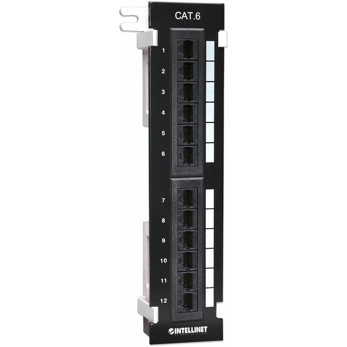 Intellinet Patch Panel Cat6 Wall-mount UTP 12 Port Black