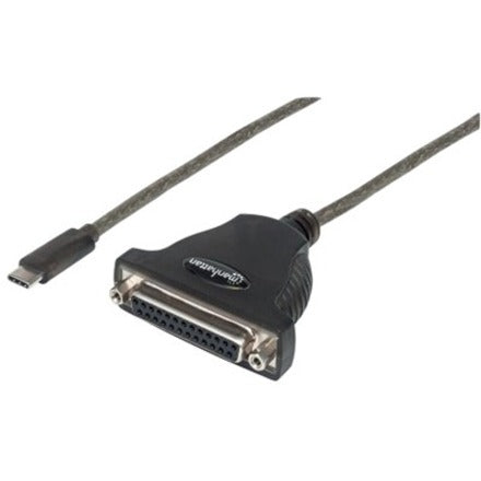 Manhattan Full-Speed USB Type-C to DB25 Converter - 3' - Black