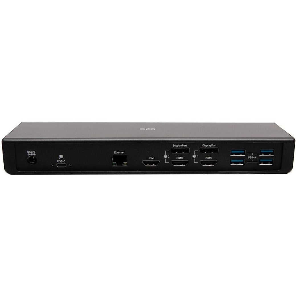 C2G USB C Triple Monitor Docking Station HDMI DisplayPort Ethernet USB - 85W Power Delivery - TAA Compliant
