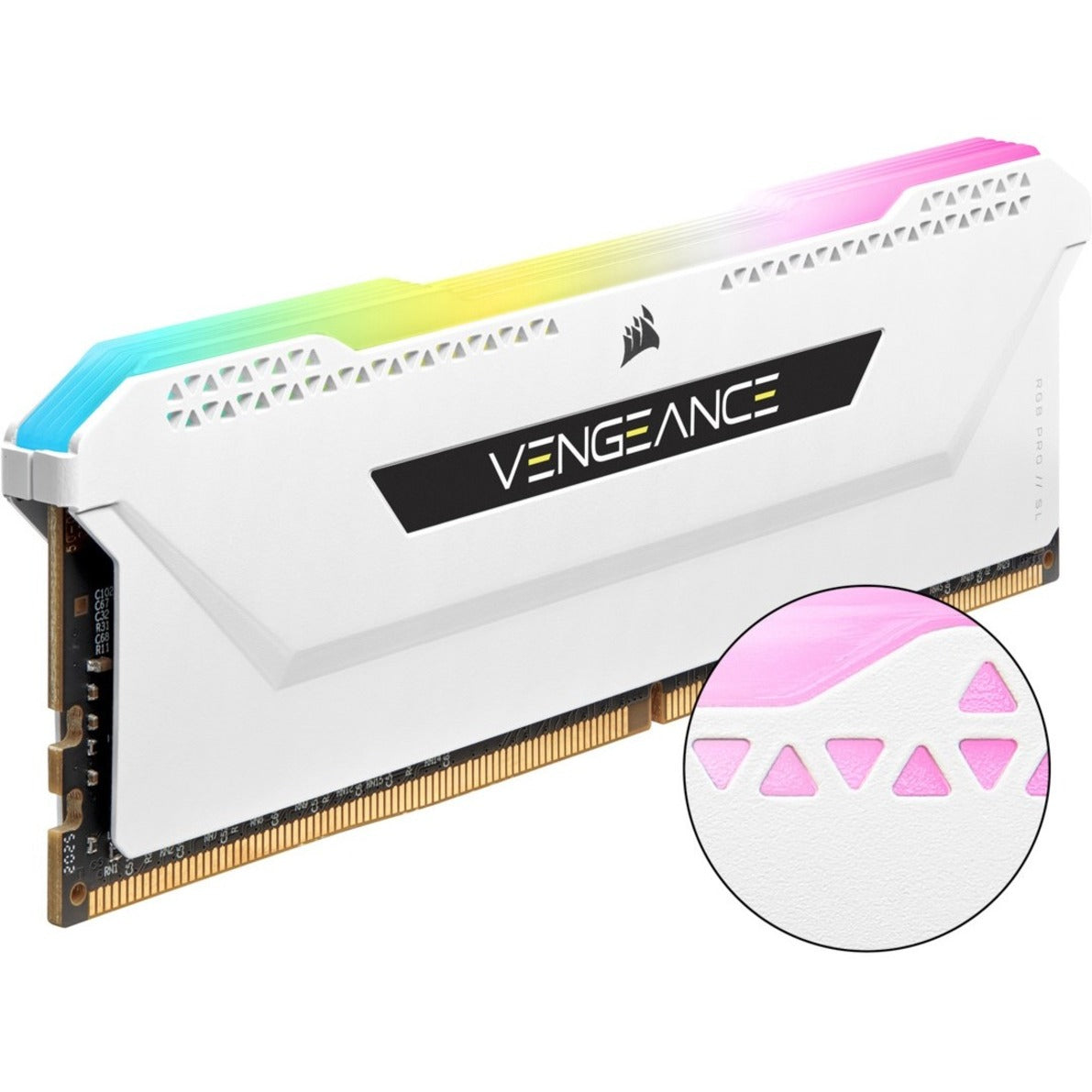 Corsair Vengeance RGB Pro SL 32GB (2 x 16GB) DDR4 DRAM 3600MHz C18 Memory Kit - White