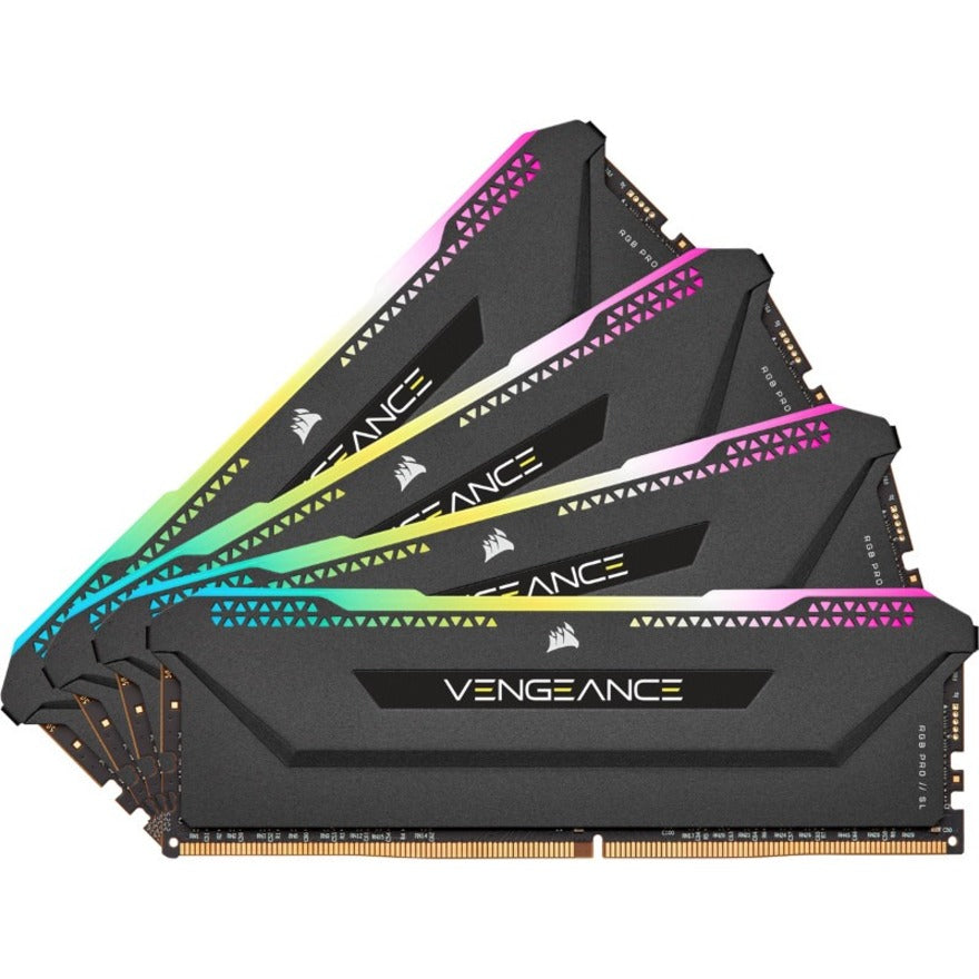 Corsair Vengeance RGB Pro SL 128GB (4x32GB) DDR4 DRAM 3200MHz C16 Memory Kit - Black