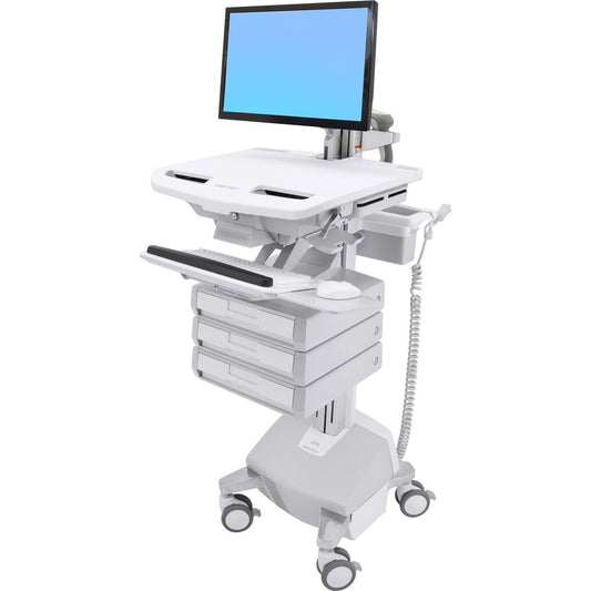 Ergotron StyleView Cart with LCD Arm LiFe Powered 3 Drawers (1x3)