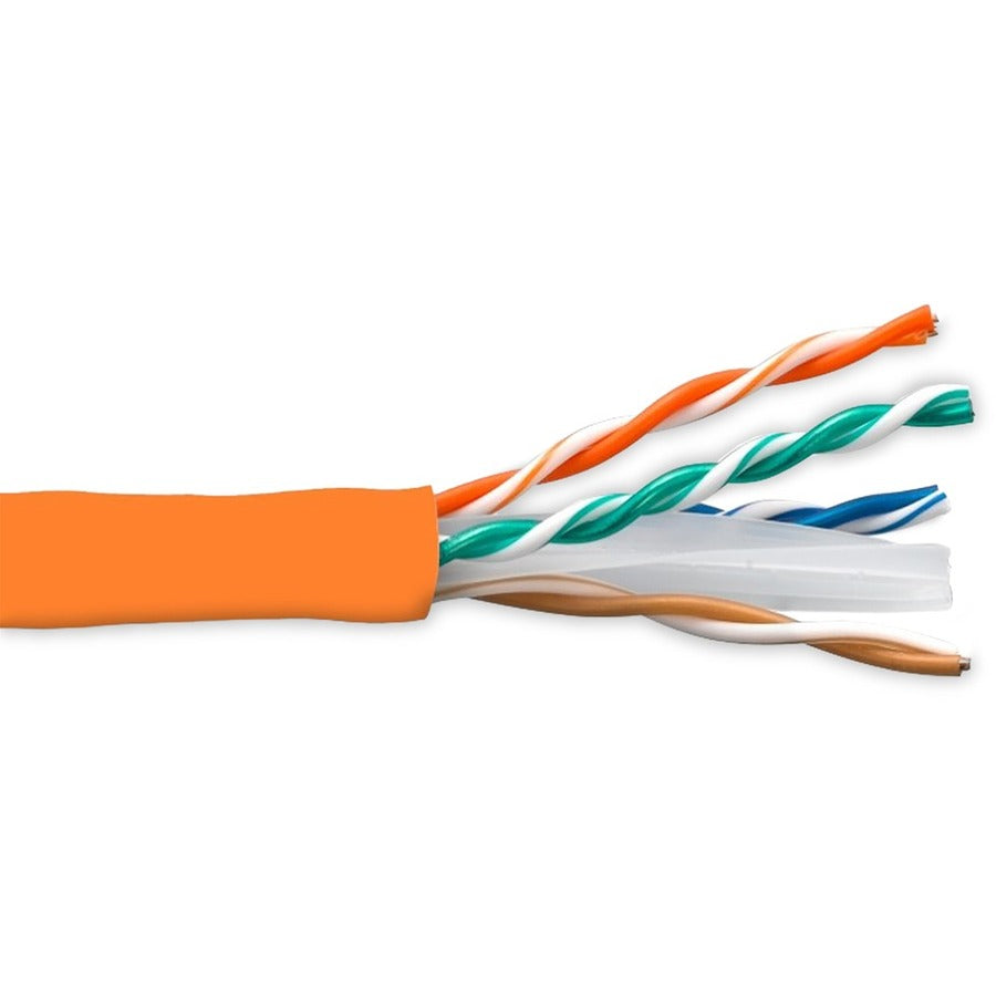 ENET CAT6 REEL 4pr Shielded Solid PVC UTP 24 AWG - Orange 1000FT