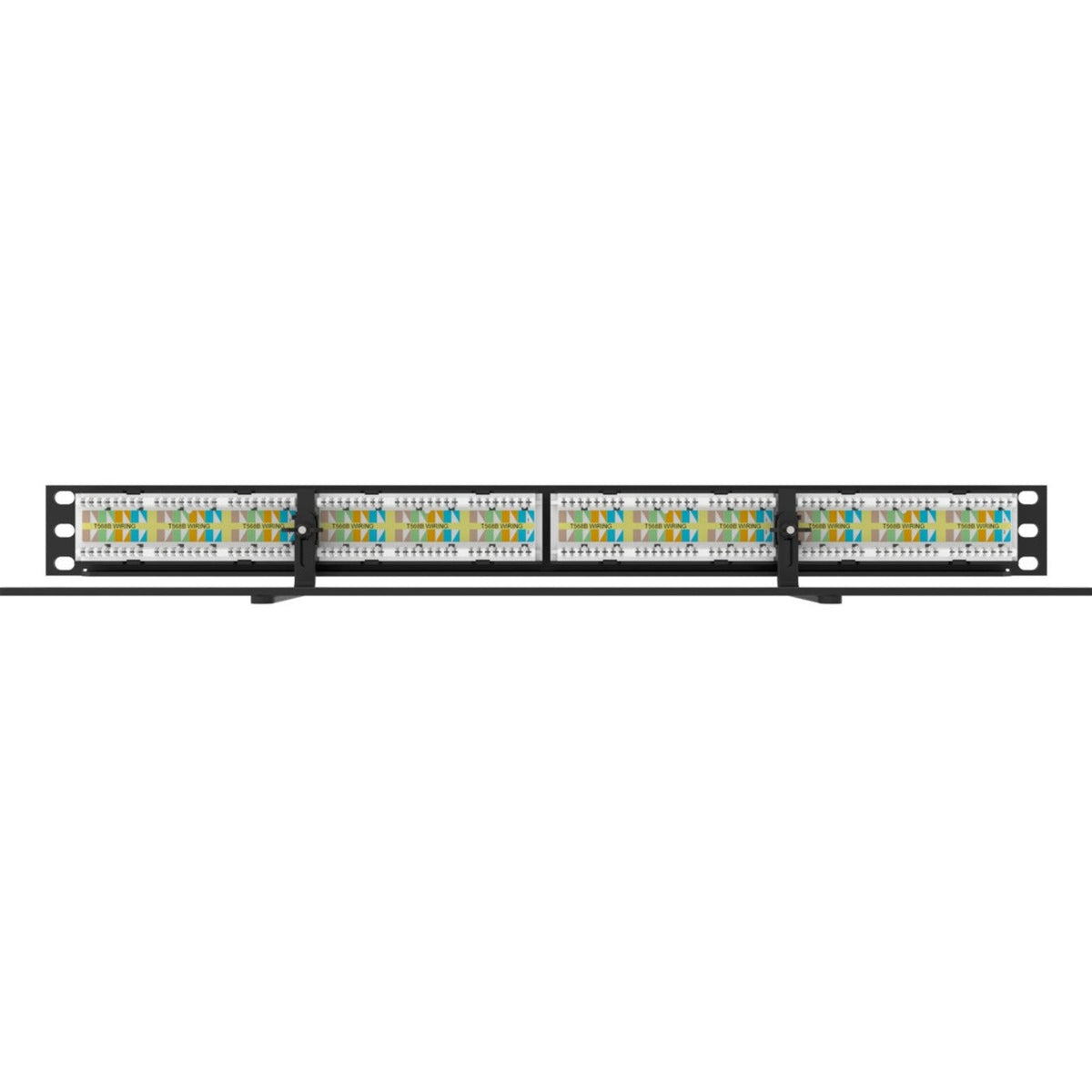 Ortronics Category 6A TechChoice Flat Patch Panel 24 Port 2RU Black