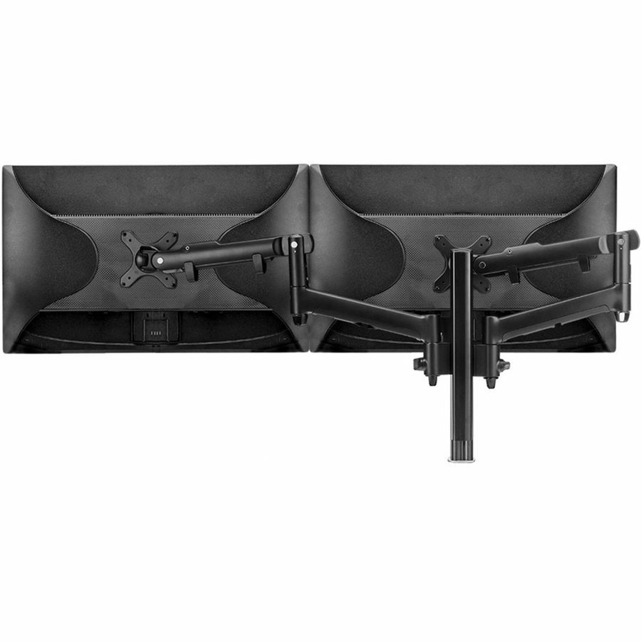 Atdec dual dynamic monitor arm desk mount - Black - Flat and Curved up to 32in - VESA 75x75 100x100