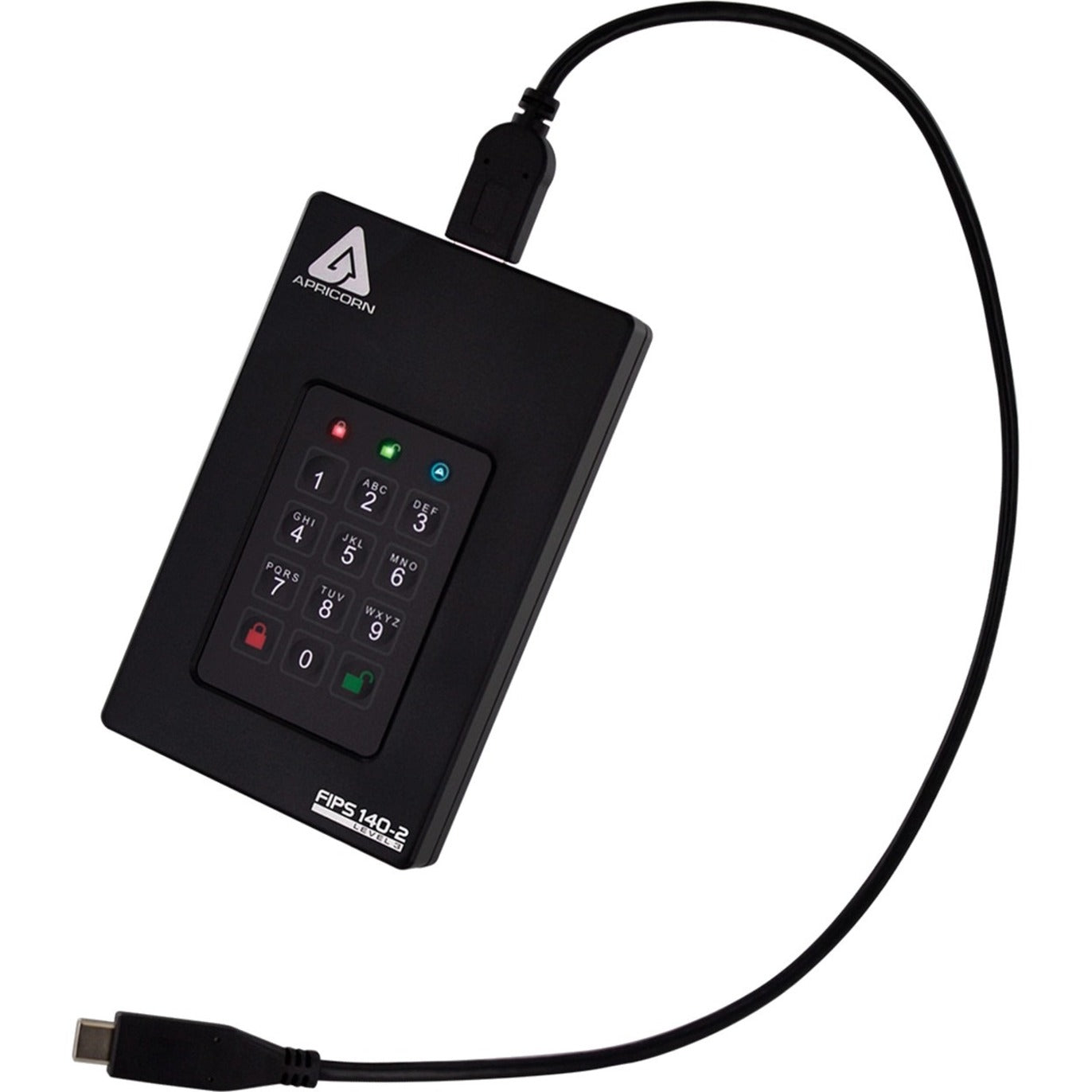 Apricorn Aegis Fortress L3 20 TB Portable Rugged Solid State Drive - External - TAA Compliant
