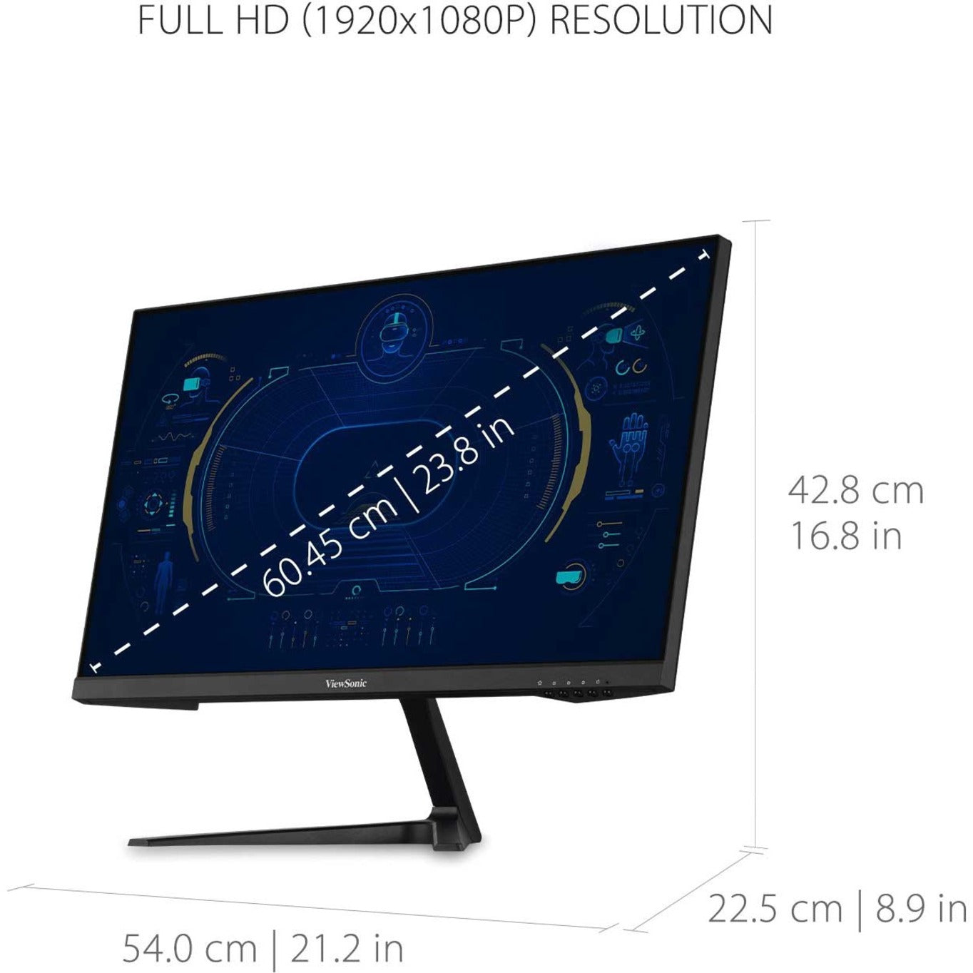 ViewSonic OMNI VX2418-P-MHD 24 Inch 1080p 1ms 165Hz Gaming Monitor with FreeSync Premium Eye Care HDMI and DisplayPort