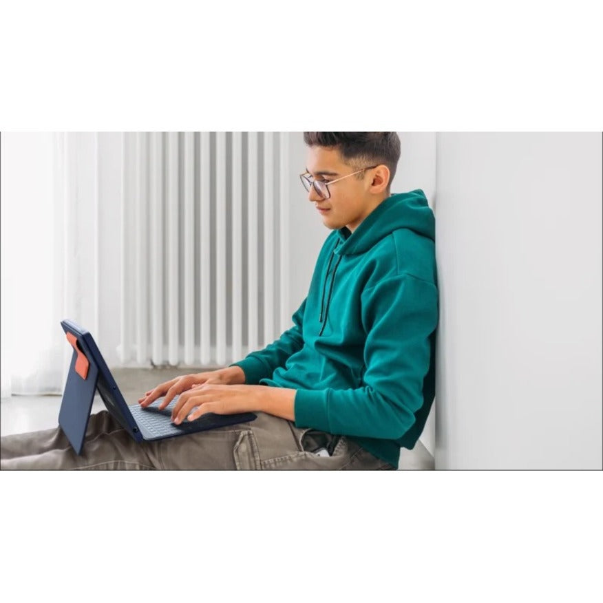 Logitech Rugged Combo 3 Rugged Keyboard/Cover Case Apple iPad (8th Generation) iPad (7th Generation) Tablet - Blue