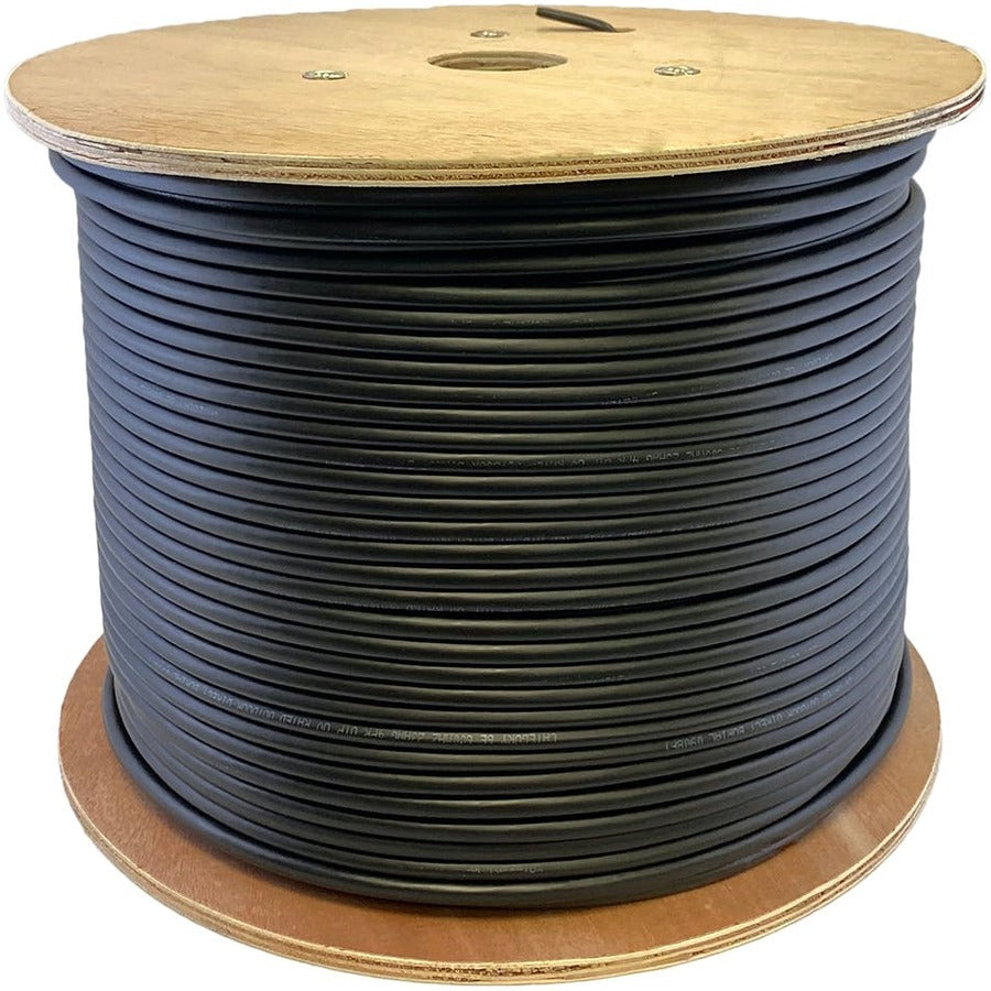 AddOn 1000ft Non-Terminated Black Cat6 UTP Outdoor Rated Copper Patch Cable