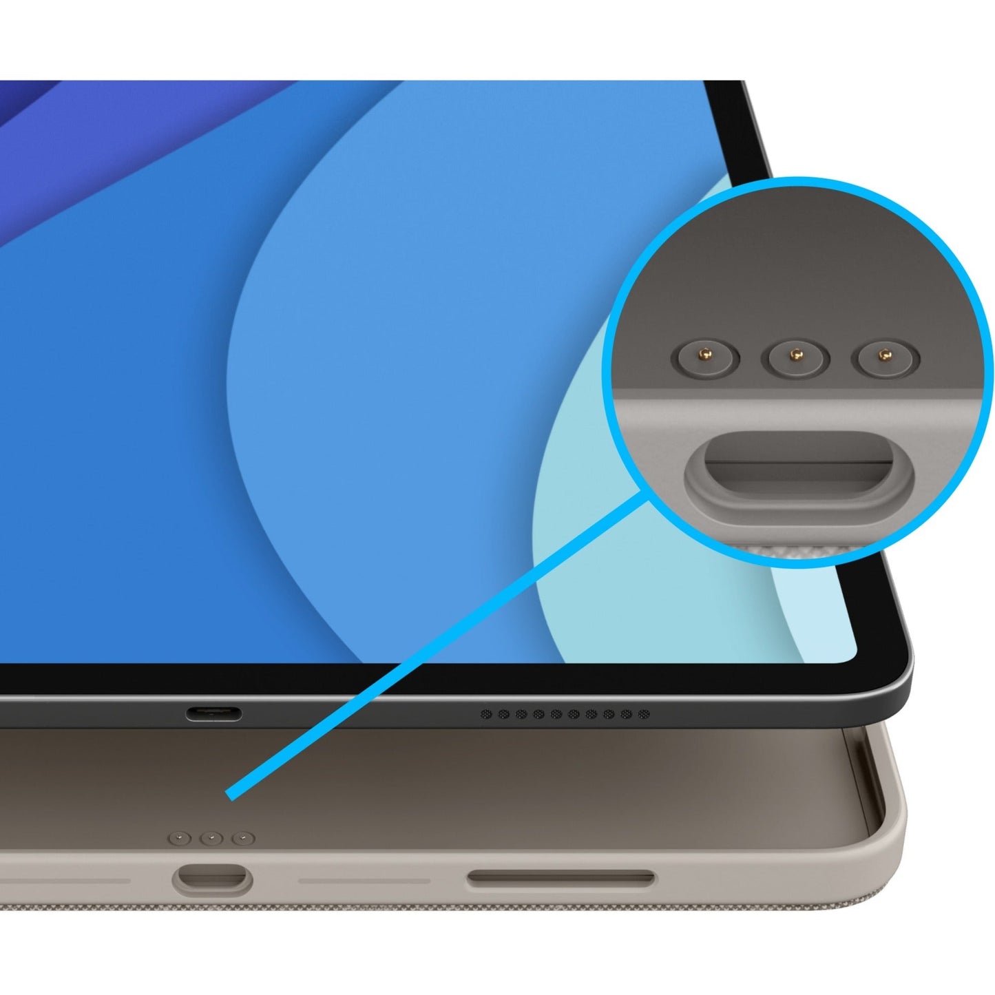 Logitech Combo Touch Keyboard/Cover Case (Folio) for 12.9" Apple Logitech iPad Pro (5th Generation) Tablet - Sand