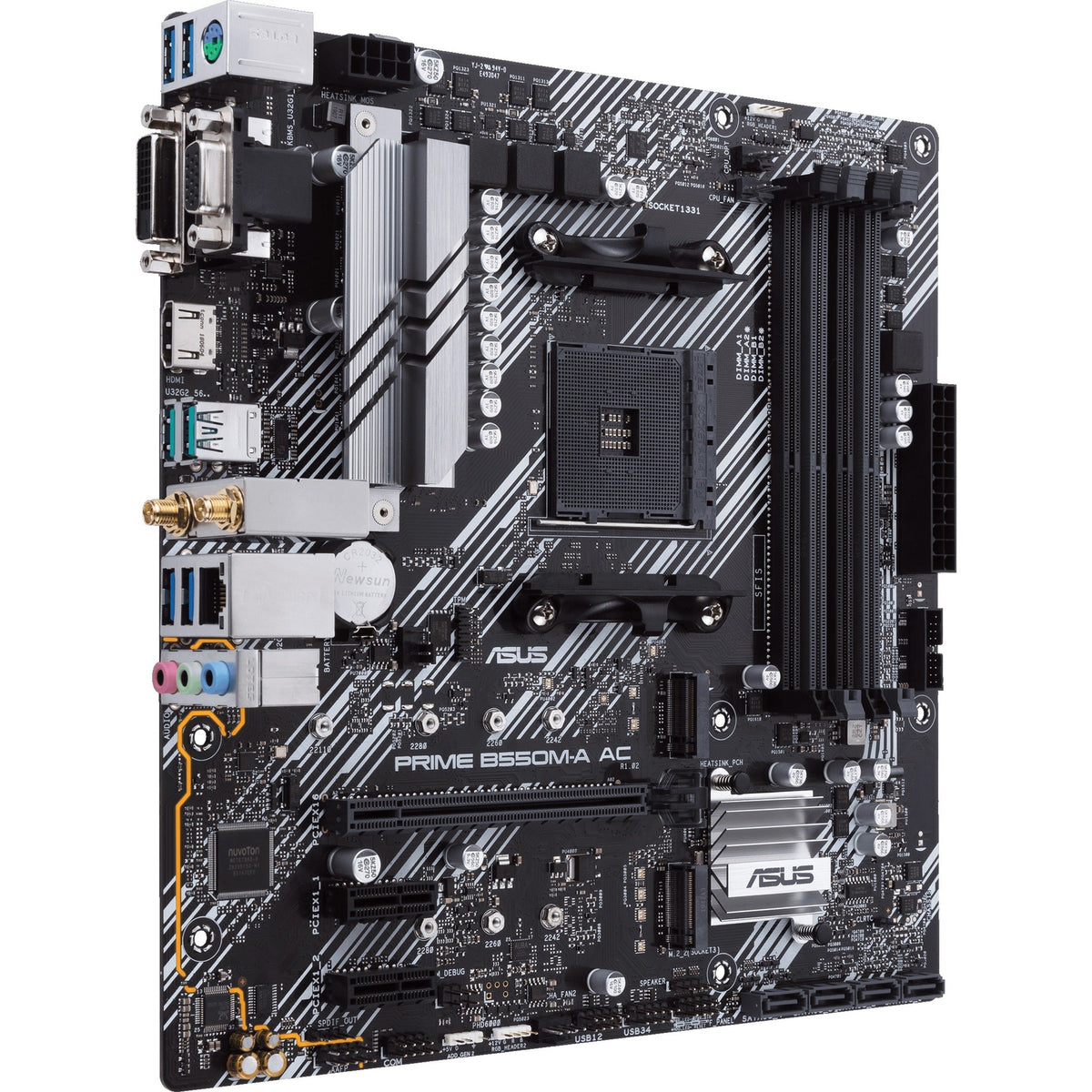 Asus Prime B550M-A AC Desktop Motherboard - AMD B550 Chipset - Socket AM4 - Micro ATX