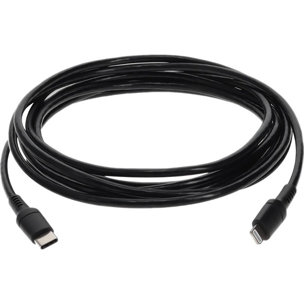AddOn 2.0m (6.6ft) USB 3.1 Type (C) Male to Lightning Male Sync and Charge Black Cable