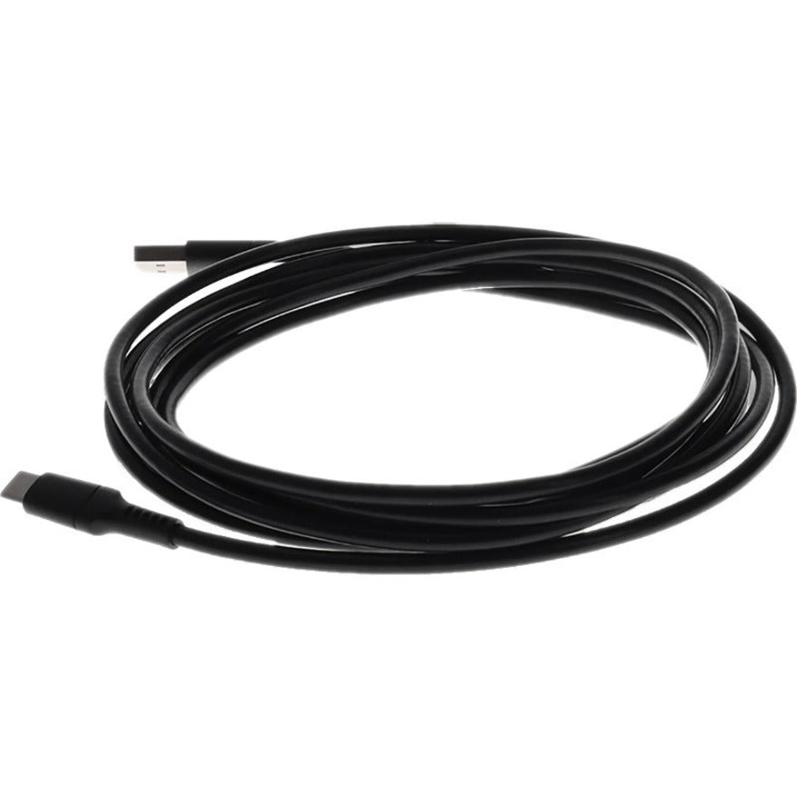 AddOn 2.0m (6.6ft) USB-C Male to USB 2.0 (A) Male Sync and Charge Black Cable