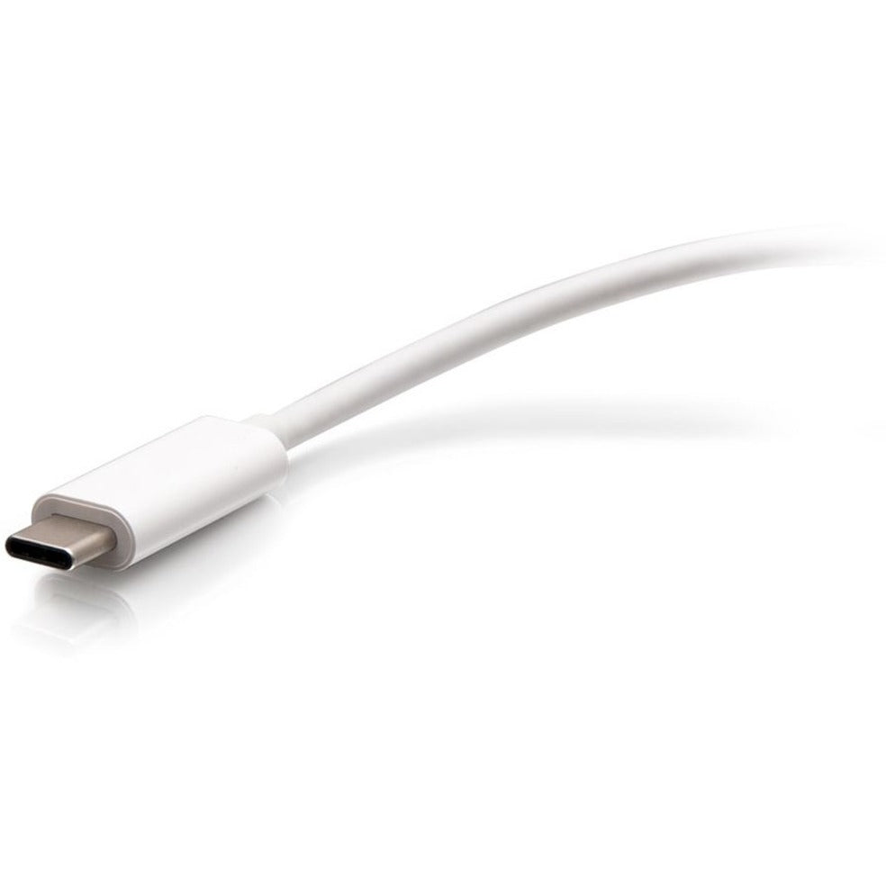 C2G USB C to HDMI VGA USB A & RJ45 Adapter - 4K 30Hz - White