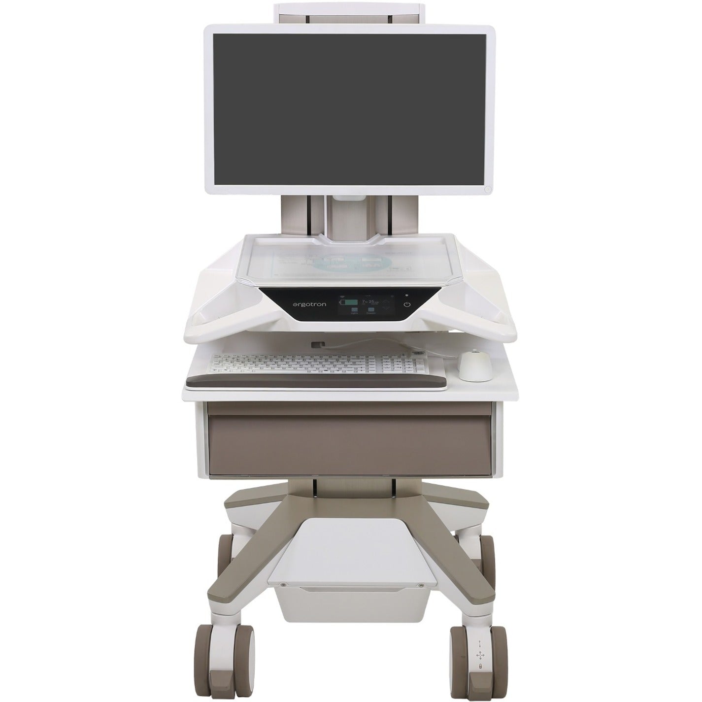 Ergotron CareFit Pro Electric-Lift Cart LiFe Powered 1 Tall Drawer (1x1) US/CA/MX