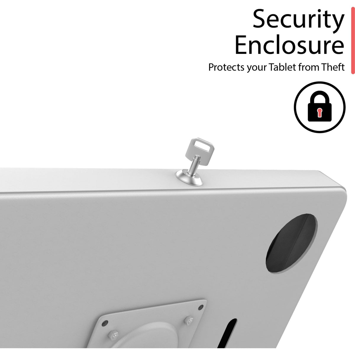 CTA Digital Mobile Stand & Universal Security Enclosure for iPad Gen 7-10 & More