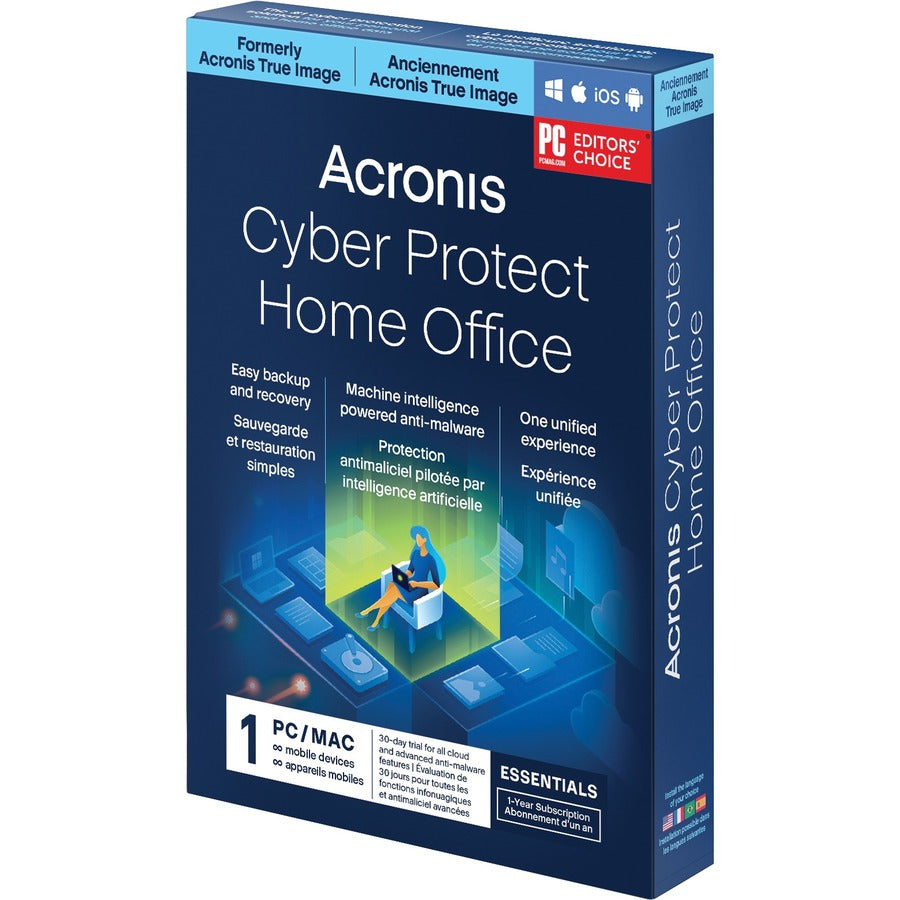 Acronis Cyber Protect Home Office Essentials - Subscription License - 1 Computer Unlimited Mobile Device - 1 Year