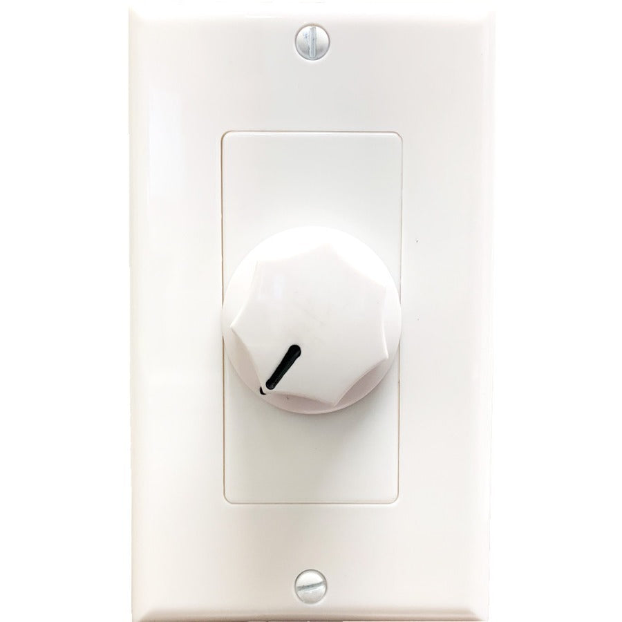 Speco 10W 70/25V Mono Attenuator with White Wall Plate