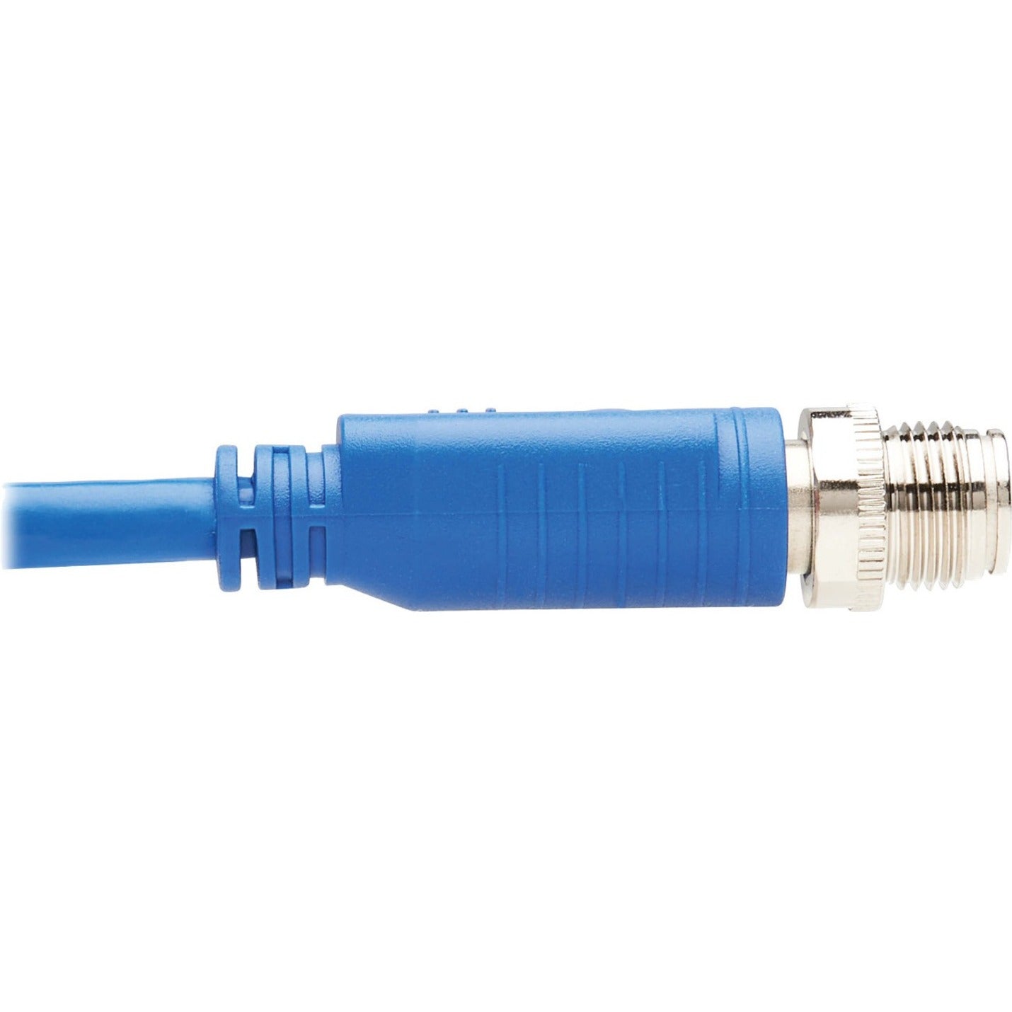 Tripp Lite M12 X-Code Cat6 1G UTP CMR-LP Ethernet Cable (M12 M/RJ45 M) IP68 PoE Blue 1 m (3.3 ft.)