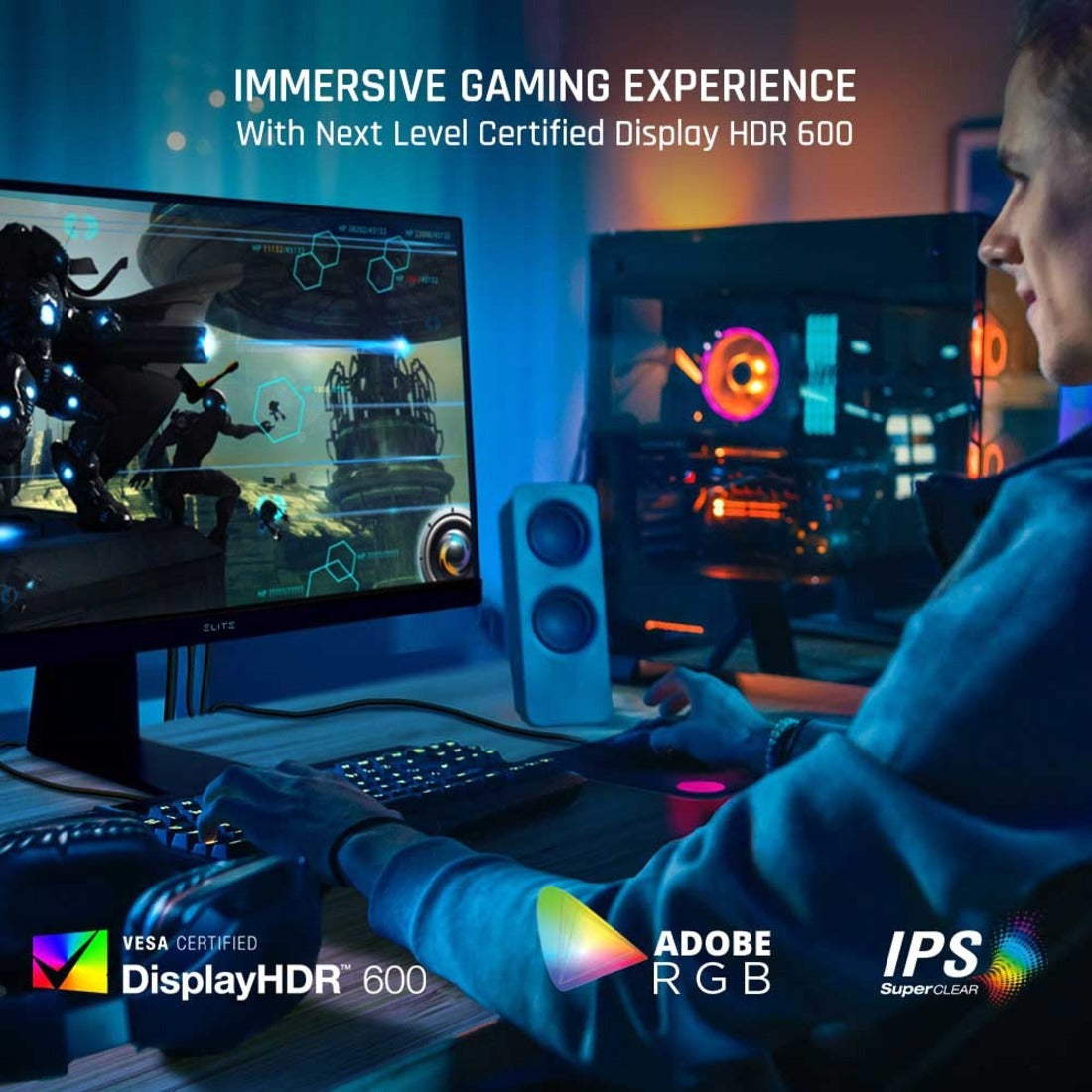 ViewSonic ELITE XG320Q 32 Inch 1440p 0.5ms 175Hz Gaming Monitor with GSYNC Compatible HDR600 99% AdobeRGB HDMI DisplayPort and Advanced Ergonomics for Esports