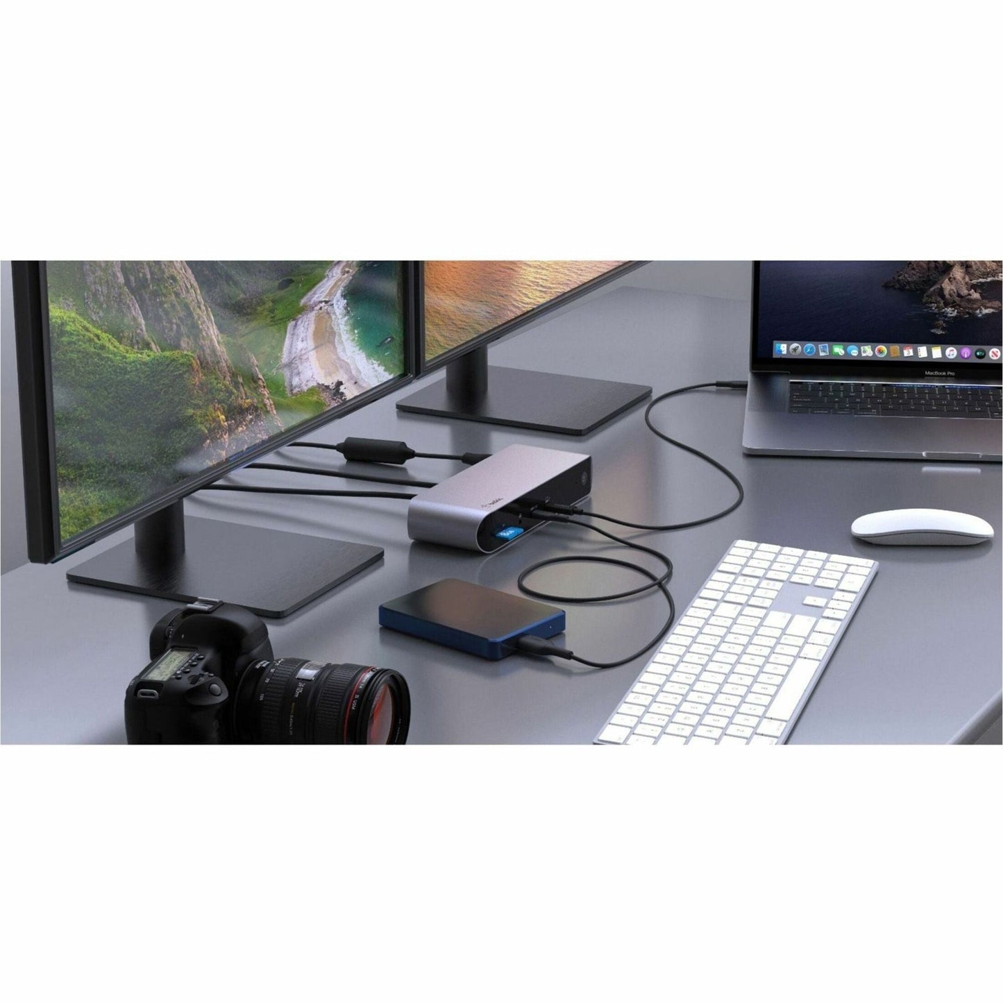 Belkin Thunderbolt 4 Laptop Docking Station - USB C Hub - USB C Docking Station for MacBook & Windows 90W Power Delivery Single 8K or Dual 4K Display w/ Thunderbolt HDMI Ethernet SD and Audio Ports