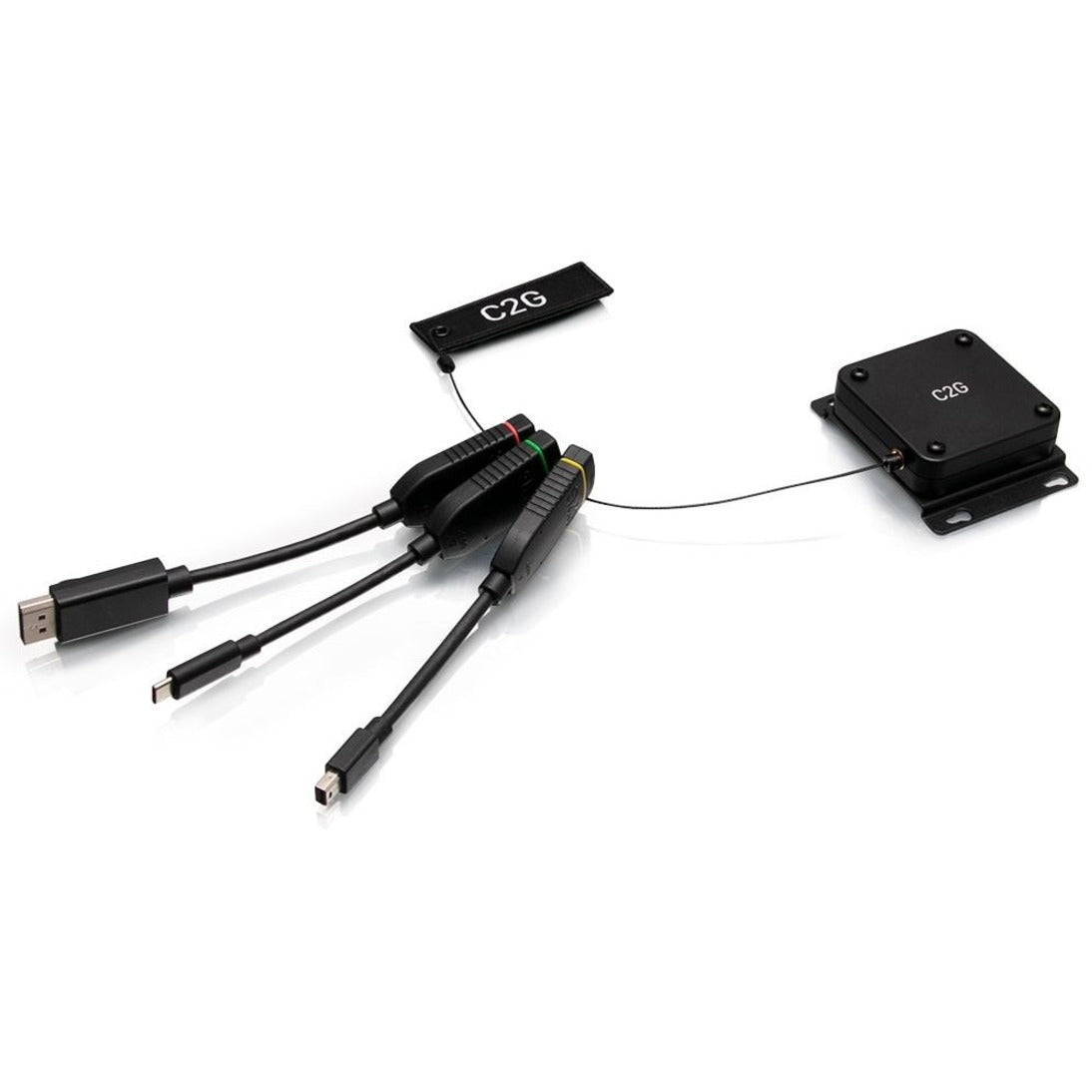 C2G Retractable 4K HDMI Dongle Adapter Ring - Color Coded mDP DP USB C