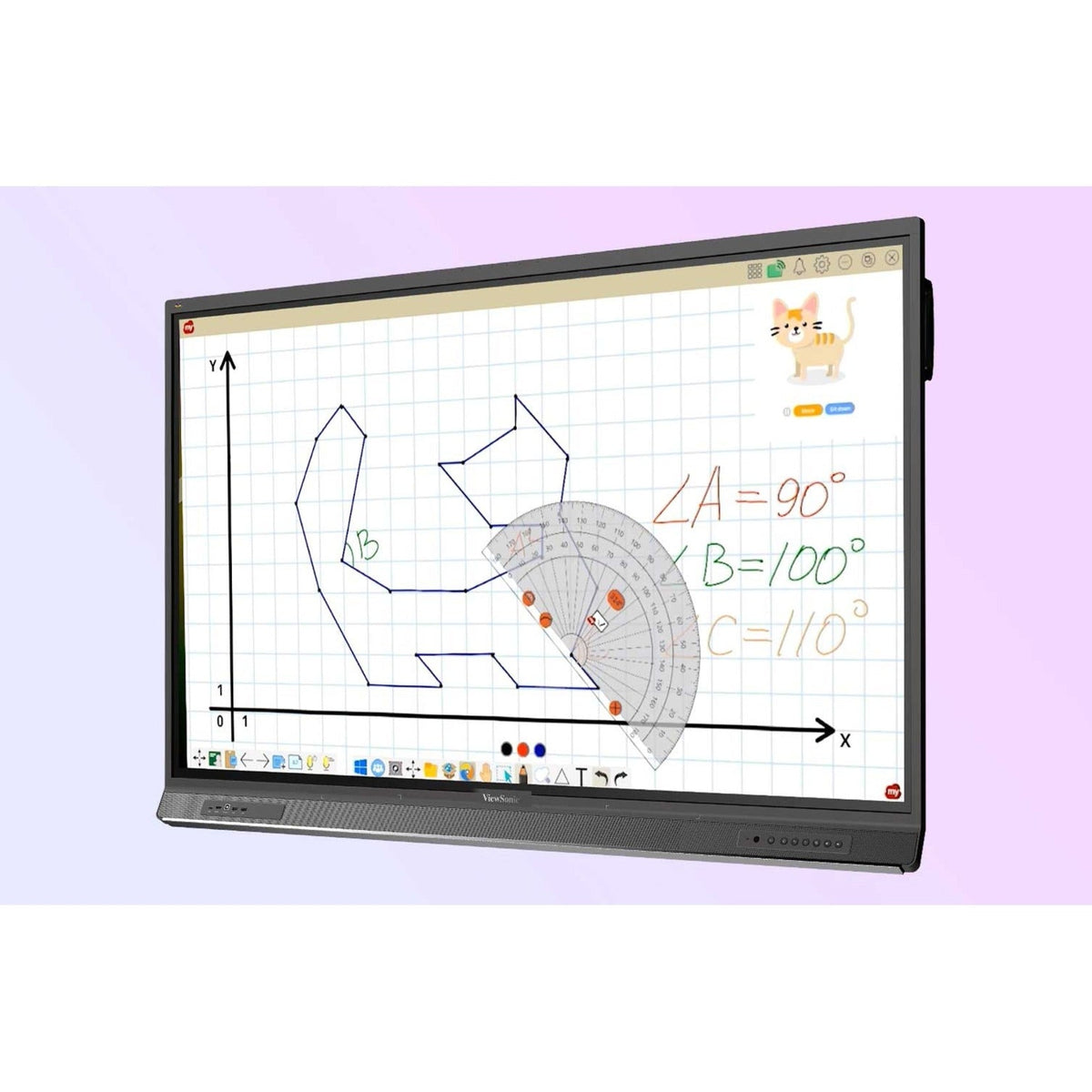 ViewSonic IFP6552-1C-E1 65 Inch 4K Ultra HD Interactive Flat Panel Display with Integrated Microphone USB-C Wireless AC Adapter and Wall Mount