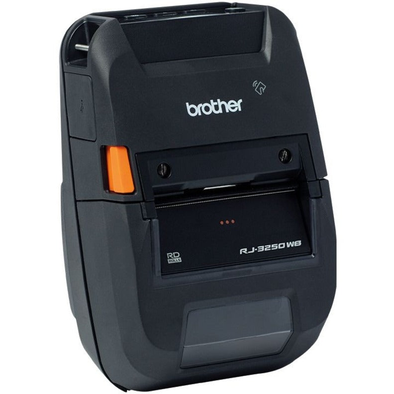Brother RuggedJet RJ-3250WB-LCP Mobile Direct Thermal Printer - Monochrome - Portable - Label/Receipt Print - Ethernet - USB - Bluetooth - Black