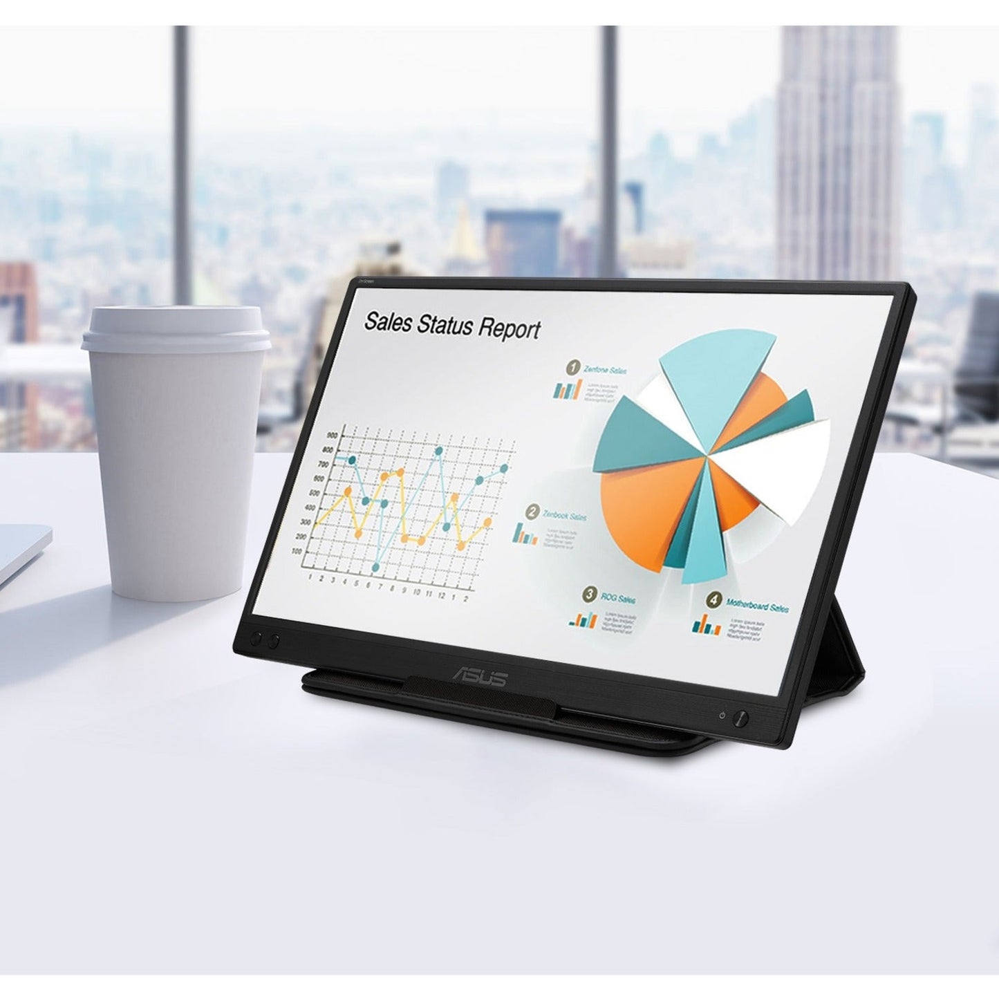 Asus ZenScreen MB166C 15.6" Full HD LCD Monitor - 16:9 - Black