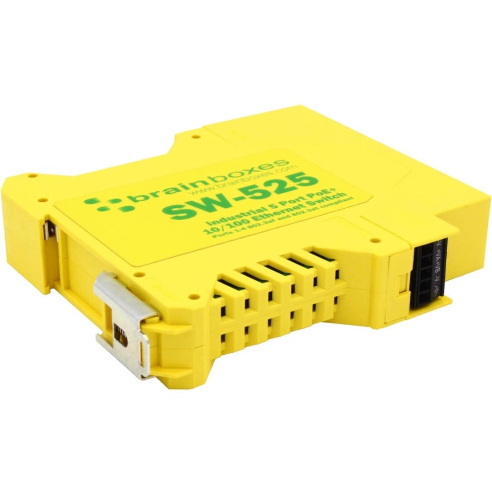Brainboxes Industrial 5 Port PoE+ 10/100 Ethernet Switch