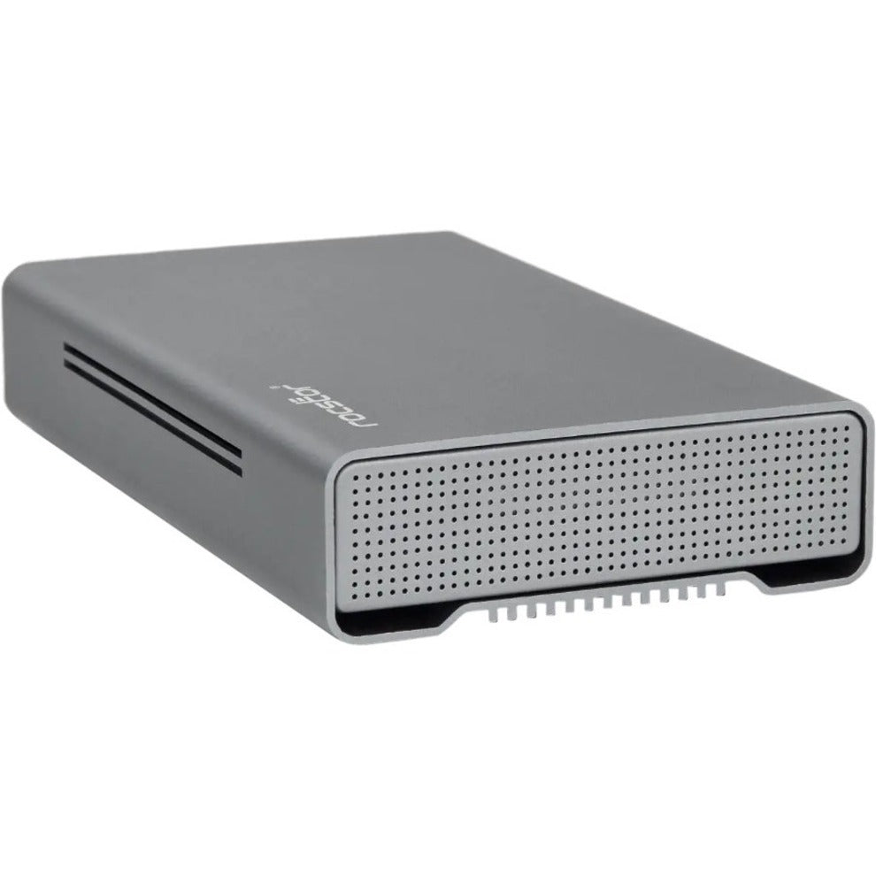 Rocstor Rocpro D90 8 TB Desktop Rugged Hard Drive - 3.5" External - SATA (SATA/600) - Aluminum Gray