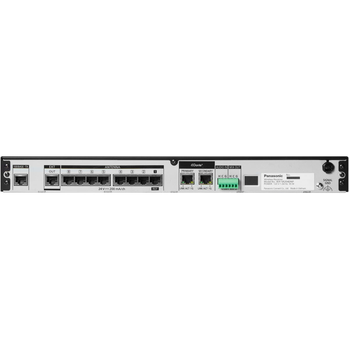 Panasonic WX-SR204DN 4-Channel Dante Digital Wireless Mic Receiver