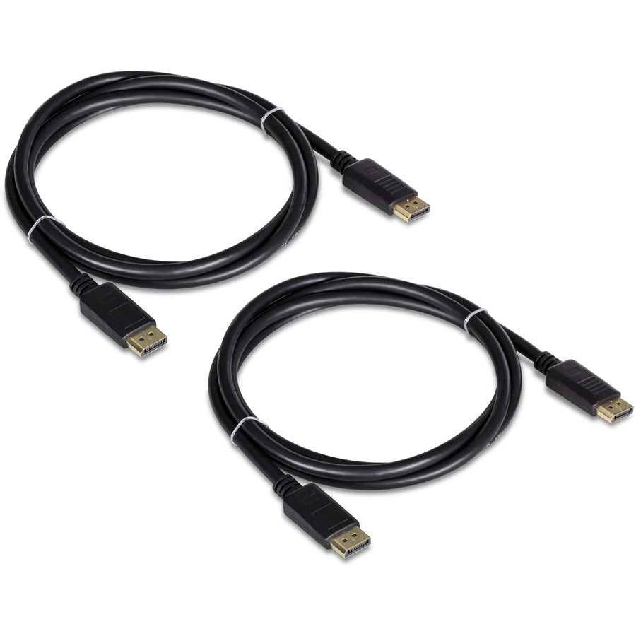 TRENDnet 6 Foot DisplayPort 1.2 Cable 2-Pack Includes 2 x DisplayPort 1.2 Cables Supports up to 2560 x 1440 @ 144Hz Black TK-DP06/2
