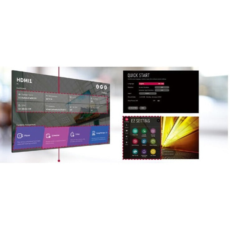 LG 55'' 500 Nits FHD Slim Bezel Video Wall