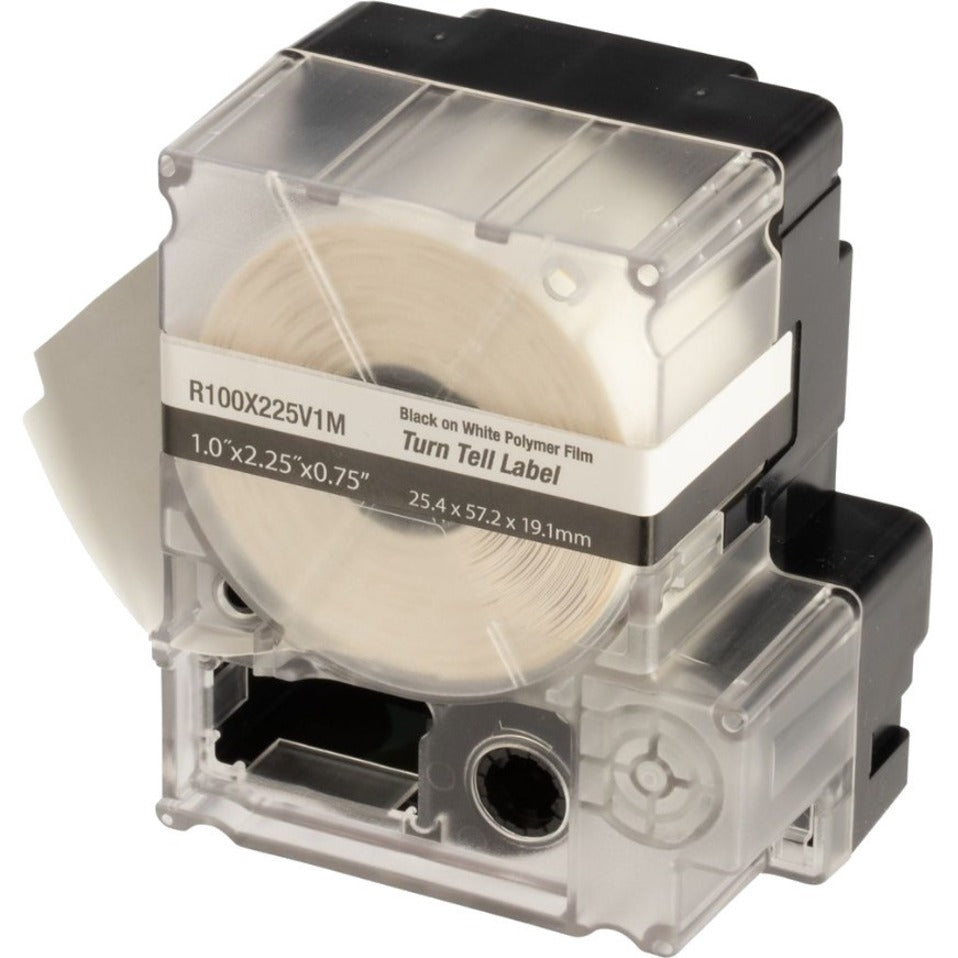 Panduit PXE R100X225V1M MP Printer Turn-Tell Label Vinyl White 2.25"x1" 0.75"POH